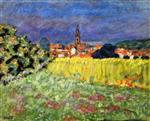 Pierre Bonnard  - Bilder Gemälde - Wheat Field in Front of a Church
