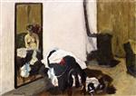 Pierre Bonnard  - Bilder Gemälde - Woman Getting Dressed