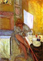 Pierre Bonnard  - Bilder Gemälde - Woman in a Dressing Gown