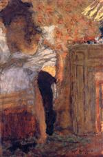 Pierre Bonnard  - Bilder Gemälde - Woman Putting on Her Stockings