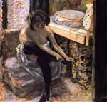 Pierre Bonnard  - Bilder Gemälde - Woman with Black Stocings
