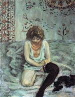 Pierre Bonnard  - Bilder Gemälde - Woman with Black Stocings