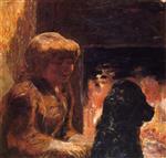 Pierre Bonnard  - Bilder Gemälde - Woman with Dog