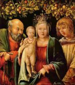 Albrecht Altdorfer - Peintures - Sainte Famille avec ange