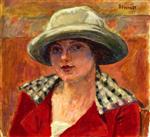 Pierre Bonnard  - Bilder Gemälde - Young Woman with a White Hat