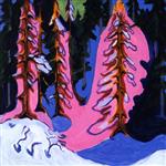 Ernst Ludwig Kirchner - Bilder Gemälde - At the Edge of the Forest