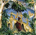 Ernst Ludwig Kirchner - Bilder Gemälde - Bathers on Fehmarn Island