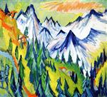 Ernst Ludwig Kirchner - Bilder Gemälde - Berggipfel