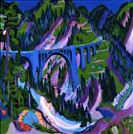 Ernst Ludwig Kirchner - Bilder Gemälde - Bridge at Wiesen