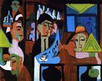 Ernst Ludwig Kirchner - Bilder Gemälde - Davoser Café