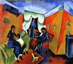 Ernst Ludwig Kirchner  - Bilder Gemälde - Dr. Bl. in Red Chair