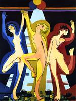 Ernst Ludwig Kirchner  - Bilder Gemälde - Farbentanz II