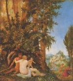 Albrecht Altdorfer - Peintures - Paysage avec famille de satyres