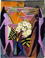Ernst Ludwig Kirchner  - Bilder Gemälde - Flowers and Figures