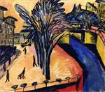 Ernst Ludwig Kirchner  - Bilder Gemälde - Gelbes Engelsufer, Berlin