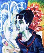 Ernst Ludwig Kirchner  - Bilder Gemälde - Head of Erna