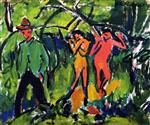 Ernst Ludwig Kirchner  - Bilder Gemälde - In the Forest