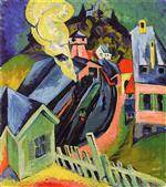 Ernst Ludwig Kirchner  - Bilder Gemälde - Königstein Train Station