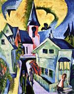 Ernst Ludwig Kirchner  - Bilder Gemälde - Königstein with Red Church