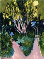 Ernst Ludwig Kirchner  - Bilder Gemälde - Laburnum Tree