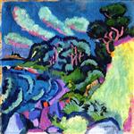 Ernst Ludwig Kirchner  - Bilder Gemälde - Mexico Bay, Fehmarn