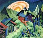 Ernst Ludwig Kirchner  - Bilder Gemälde - Moonrise on the Stafelalp