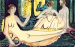 Ernst Ludwig Kirchner  - Bilder Gemälde - Nudes in the Forest