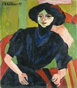 Ernst Ludwig Kirchner  - Bilder Gemälde - Portrait of a Woman