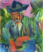 Ernst Ludwig Kirchner  - Bilder Gemälde - Portrait of Caspar Cadiepolt