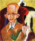 Ernst Ludwig Kirchner  - Bilder Gemälde - Portrait of Oscar Schlemmer