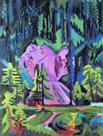 Ernst Ludwig Kirchner  - Bilder Gemälde - Quarry Floor in the Wild