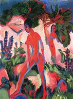 Ernst Ludwig Kirchner  - Bilder Gemälde - Red Nudes