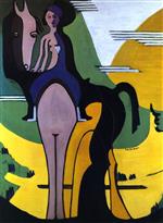 Ernst Ludwig Kirchner  - Bilder Gemälde - Reiterin