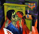 Ernst Ludwig Kirchner  - Bilder Gemälde - Self-Portrait as an Invalid