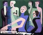 Ernst Ludwig Kirchner  - Bilder Gemälde - Singer at the Piano