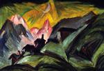 Ernst Ludwig Kirchner  - Bilder Gemälde - Stafelalp bei Mondschein
