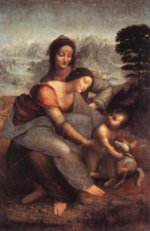 Léonard de Vinci - Peintures - Sainte Anna Maria (Enfant Jésus à l'agneau)