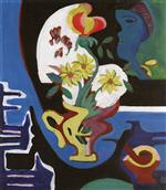 Ernst Ludwig Kirchner  - Bilder Gemälde - Still Life of Flowers