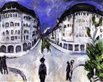 Ernst Ludwig Kirchner  - Bilder Gemälde - Street at Schöneberg, City Park