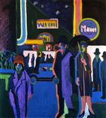 Ernst Ludwig Kirchner  - Bilder Gemälde - Street Scene at Night