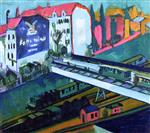 Ernst Ludwig Kirchner  - Bilder Gemälde - Streetcar and Train