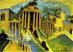 Ernst Ludwig Kirchner  - Bilder Gemälde - The Brandenberg Gate, Berlin