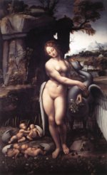 Leonardo da Vinci - Bilder Gemälde - Leda