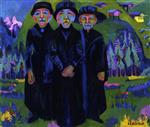Ernst Ludwig Kirchner  - Bilder Gemälde - The Three Old Women