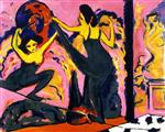 Ernst Ludwig Kirchner  - Bilder Gemälde - Tightrope Walk