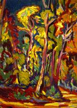 Ernst Ludwig Kirchner  - Bilder Gemälde - Trees in Autumn
