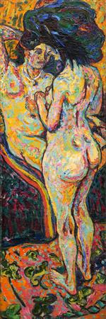 Ernst Ludwig Kirchner  - Bilder Gemälde - Two Nudes