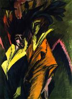 Ernst Ludwig Kirchner  - Bilder Gemälde - Two Women on the Street