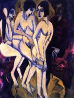 Ernst Ludwig Kirchner  - Bilder Gemälde - Urteil des Paris
