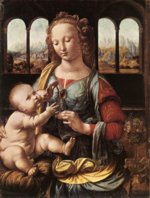Leonardo da Vinci - Bilder Gemälde - Madonna